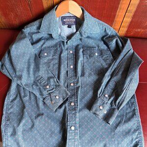 Rough Stock by Panhandle Slim Boys Western Pearl Snap Shirt - Youth Large